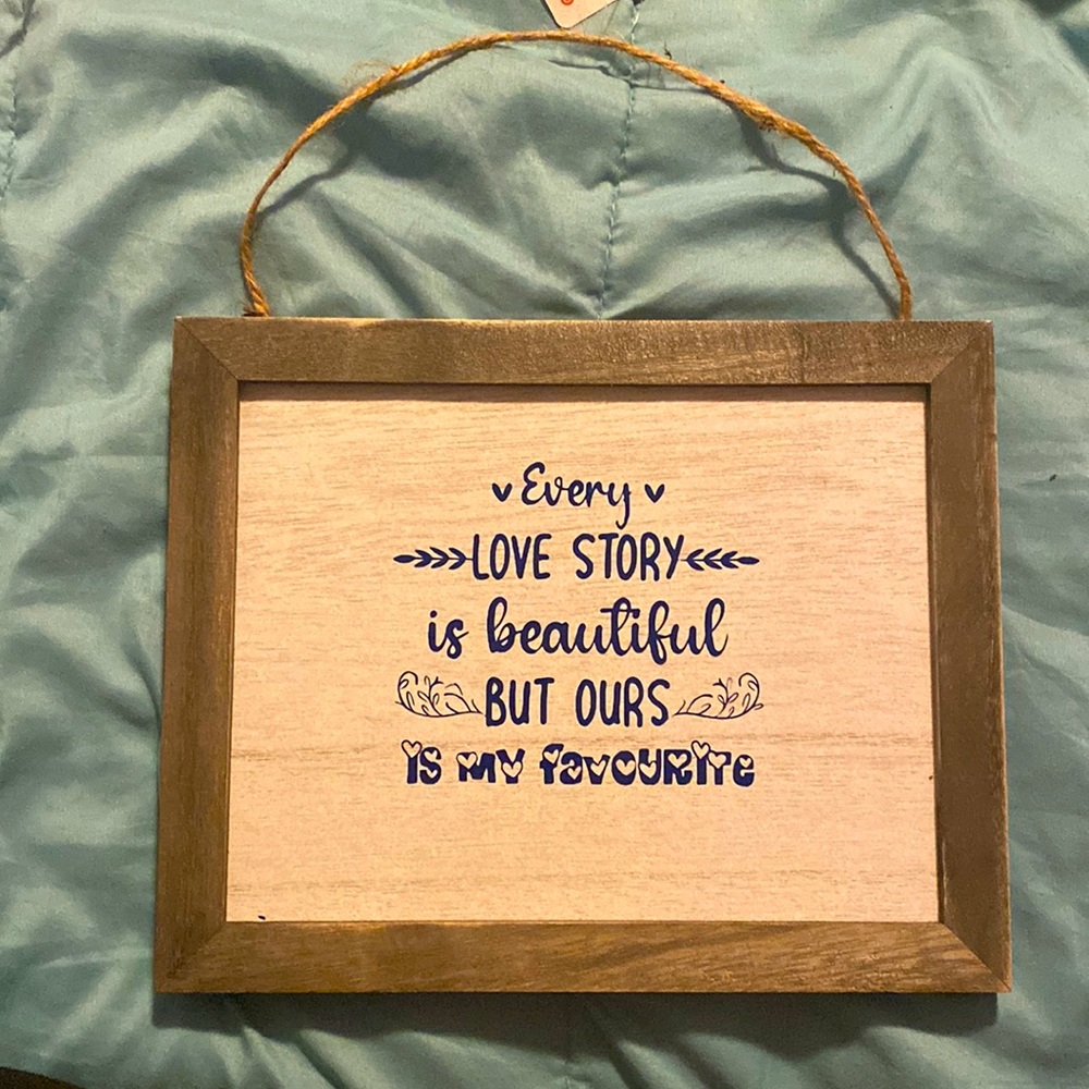 Every love story wood picture frame